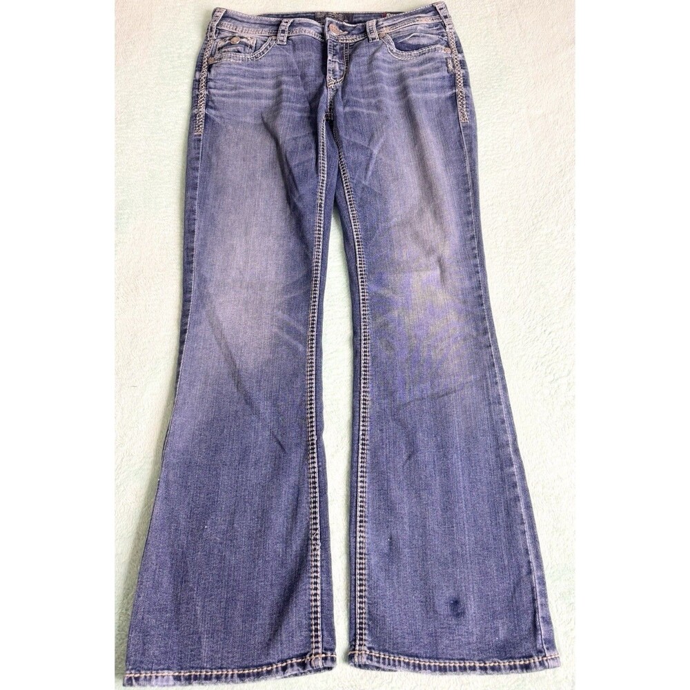 Silver Jeans 32 x 31 Aiko Bootcut Jeans Boot Western 32x31 Womens Thick Stitch